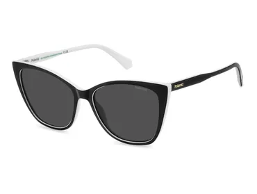 Солнцезащитные очки Polaroid PLD 4181/S 80S56M9 Черный, Прозрачный Cat Eye - 1